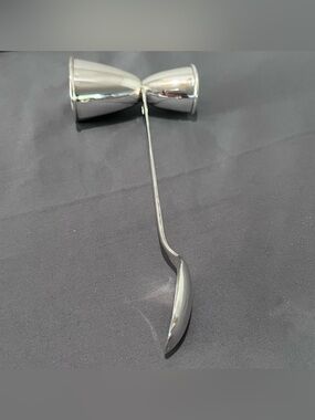 Vintage Napier Co. 4 in 1 Silver Spoon Jigger Bottle Opener Spirit Measure Tool